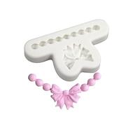 Stampo in silicone a forma di collana di perle e fiocchi di cioccolato, per amanti della cottura al forno, forme di cioccolato