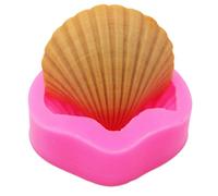 Stampo in silicone a forma di conchiglia 3D, per sapone, candele, cioccolato, caramelle, saponi, bombe da forno