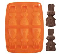 Stampo in silicone a forma di coniglietto arancione per biscotti e praline SILLI