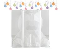 Stampo in silicone a forma di coniglietto pasquale, 3D con sfaccettature geometriche per il Ringraziamento, per candele, feste, uffici, casa, scrivania, scrivania, giorno della settimana