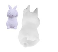 Stampo in silicone a forma di coniglietto pasquale, compatto, facile rilascio, lavabile, riutilizzabile, design flessibile, per candele, per mamma, moglie, fidanzata, amici, famiglia, feste, 1 pezzo