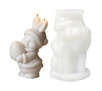 Stampo in silicone a forma di coniglietto pasquale | Riutilizzabile e facile da sformare | Stampo in gesso a forma di coniglietto pasquale | per aromaterapia, decorazione della casa, compleanno