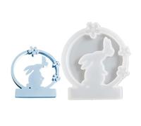 Stampo in silicone a forma di coniglietto pasquale, riutilizzabile | Stampi per cera per la produzione di candele, design a farfalla, artigianato primaverile, resina, sapone, gesso, cioccolato