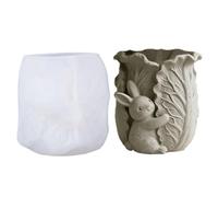 Stampo in silicone a forma di coniglietto pasquale - stampo per candeliere in resina, design a cavolo abbraccio, fai da te, casa, fattoria, vacanze, feste, barattoli di caramelle, fiori, portapenne