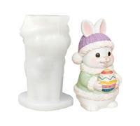 Stampo in silicone a forma di coniglietto pasquale, statuetta 3D riutilizzabile per aromaterapia | Simpatico stampo in silicone a forma di coniglietto pasquale | per vacanze, ufficio, stanza