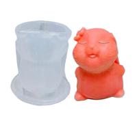 Stampo in silicone a forma di coniglietto, per candele pasquali, forma 3D di coniglio, per progetti in argilla, caramelle, artigianato in famiglia, stampo decorativo a forma di coniglietto per
