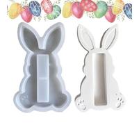 Stampo in silicone a forma di coniglietto per cioccolato, stampo in silicone per realizzare gesso, decorazione pasquale per creare profumate, gesso, cemento, resina