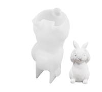 Stampo in silicone a forma di coniglietto, stampo in silicone a forma di coniglietto pasquale, stampo in silicone per decorazione torte, stampo morbido per gesso, facile rilascio, per principianti