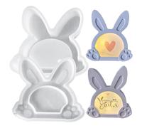 Stampo in silicone a forma di coniglietto | Stampo per figure di coniglio | Forma di coniglio | Per la decorazione della casa, le feste di primavera, le e l'artigianato, il cemento, il gypse
