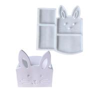 Stampo in silicone a forma di coniglio, adatto per realizzare sapone, cioccolato e conigli, contenitore in silicone a forma di scatola per conservare caramelle, perfetto per feste