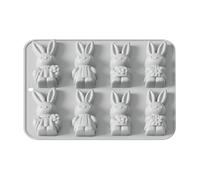 Stampo in silicone a forma di coniglio, facile da sformare per fondente | Stampi in silicone a forma di coniglietto pasquale, ghiaccio, candele, biscotti, dessert, caramelle, artigianato e
