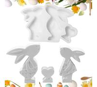 Stampo in silicone a forma di coniglio, stampo per conigli e conigli | stampo per la produzione di profumate | in ghisa facile da rilasciare per versare profumate, gesso