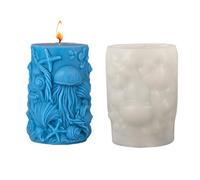 Stampo in silicone a forma di creatura marina stampo cilindrico in silicone per resina artigianale sapone fatto a mano stampo per cioccolato