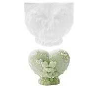 Stampo in silicone a forma di cuore 3D, stampi in silicone per coppie, candele, stampi in silicone a forma di cuore, per primavera, stampi per candele, stampi per gesso, per San Valentino, resina