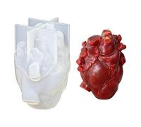 Stampo in silicone a forma di cuore 3D, stampo creativo per realizzare, in gesso con rilascio facile, robusto artigianale in resina, elegante per cioccolato dal design mod