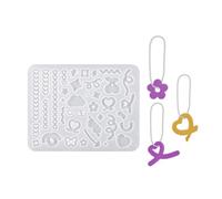 Stampo in silicone a forma di cuore a forma di stella, stampo in resina, accessorio fatto a mano, per gli appassionati, ciondolo a forma di cuore