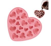 Stampo in silicone a forma di cuore, adatto per cioccolatini fatti in casa, stampo per alimenti a 18 cavità | per cioccolato San | Per caramelle gelatine San Festa del Ringr