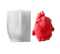 Stampo in silicone a forma di cuore con cervello umano, kit di in silicone per Halloween, stampo in silicone a forma di cuore adatto per decorare torte, cioccolatini, dolci per feste di festa e