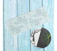 Stampo in silicone a forma di cuore, con pizzo, per cioccolato, caramelle, fondente, 3D, rami di albero, foglie, fondente, stampo in silicone per cupcake e pasta di zucchero (20,6 x 8,1 x 0,3 cm)