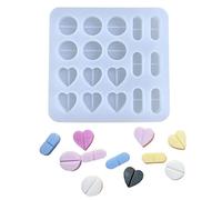 Stampo in silicone a forma di cuore con riempimento in resina epossidica, per sabbie mobili e riempitivo in resina per animali/Halloween/costellazioni/musica