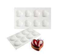 Stampo in silicone a forma di cuore per cioccolato, accessori per torte, stampi da cucina per cubetti di ghiaccio, biscotti, pasticceria, stampo da forno manuale (cuore F_30 x 17 x 2 cm)