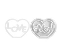 Stampo in silicone a forma di cuore, per la festa della mamma, artigianato a forma di cuore, adatto per alimenti, per donne, amici, decorazioni per la casa, compleanno dell'amore