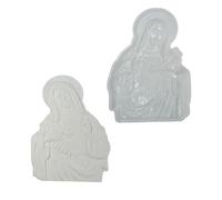 Stampo in silicone a forma di cuore sacro madre per decorazioni cattoliche e resine artistiche realizzate a mano in modo sicuro, decorazione cattolica per la casa