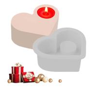 Stampo in silicone a forma di cuore - Valentine Tealight Candle Holder Resin Molds, Epoxy Mould for Handmade Crafts Casting Decoration Home Arts Family Friend Wedding Party, Idea regalo