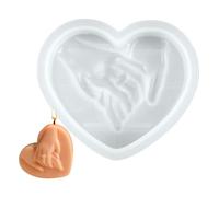 Stampo in silicone a forma di cuore, vassoio per colata in resina, stampo facile da demolire per candele di cera, cioccolato, sapone, argilla, regalo di San, forniture artistiche fatte a