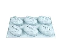 Stampo in silicone a forma di dado, 6 cavità, stampo per cioccolato e ghiaccio, stampi fai da te per fare torte al cioccolato e gelatina budino