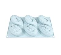 Stampo in silicone a forma di dado, 6 cavità, stampo per cioccolato e ghiaccio, stampi fai da te per fare torte al cioccolato e gelatina budino