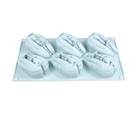 Stampo in silicone a forma di dado, 6 cavità, stampo per cioccolato e ghiaccio, stampi fai da te per fare torte al cioccolato e gelatina budino