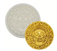 Stampo in silicone a forma di di Halloween per decorare torte, stampo per fondant, della morte, stampo per caramelle, torta, pasta modellabile, gomma al cioccolato