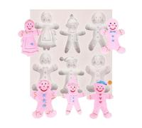 Stampo in silicone a forma di di pan di , per sapone e | Stampi per biscotti in silicone a forma di omino di pan di zenzero, per zucchero, pasticceria, pasticceria di Pasqua