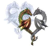 Stampo in silicone a forma di drago a forma di cuore, stampo in resina animale, grande statua per creare stampi epossidici DIY per colata per regalo Decorazione da parete