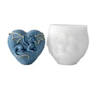 Stampo in silicone a forma di drago volante a forma di cuore, ornamento decorativo, adatto per realizzare cioccolatini creativi