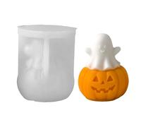 Stampo in silicone a forma di fantasma, a forma di di Halloween, per caramelle, facile rilascio, per sapone, muffin, cioccolato, argilla e dessert