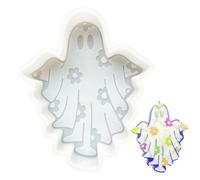 Stampo in silicone a forma di fantasma di Halloween, stampo manuale in silicone a forma di fantasma, per realizzare aromaterapia, candele fatte a mano, ornamenti in gesso, sapone