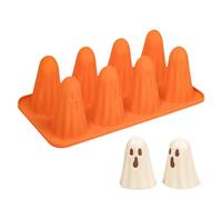 Stampo in silicone a forma di fantasma, stampo per ghiaccio a forma di fantasma, decorazione di Halloween, stampo per cioccolatini e cioccolatini, forniture per gelatine, cioccolatini, caramelle