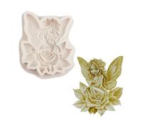 Stampo in silicone a forma di fatina a forma di farfalla, con design | Multiuso per decorazioni artistiche in resina al cioccolato, fai da te e decorazioni per torte per la casa