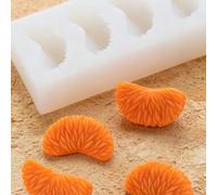 Stampo in silicone a forma di fette d'arancia per candele fai-da-te 3D, stampo per sapone aromaterapico in gesso fatto a mano, stampo per frutta simulata, stampo per artigianato in gesso, stampo per d