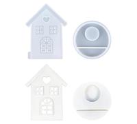 Stampo in silicone a forma di finestra a forma di cuore, stampo in resina riutilizzabile, strumento scultura candela fai da te accessorio artigianale per la decorazione domestica per reg