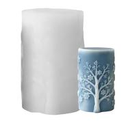 Stampo in silicone a forma di fiocco di neve, a forma di cilindro in resina, per candele, sapone, argilla, fai da te, fondente, cioccolato, pasticceria per cucina, casa, feste, matrimoni