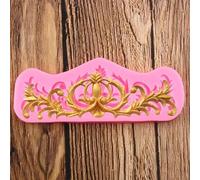 Stampo in silicone a forma di fiore, 15,7 x 5,9 cm, a forma di foglie di scorrimento, stampi in silicone per torte, cioccolato, caramelle, argilla
