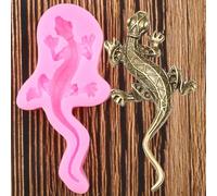 Stampo in silicone a forma di fiore, 7,5 x 3,8 cm, a forma di lucertola, stampo in silicone 3D per zucchero, fondente, torte, strumenti per la decorazione di torte, cioccolatini e caramelle