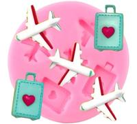 Stampo in silicone a forma di fiore con ali d'angelo, per gioielli, ciondoli, decorazioni per torte, cioccolato, caramelle, argilla, cupcake, 7,5 x 7,5 cm