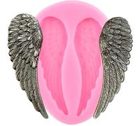 Stampo in silicone a forma di fiore con ali d'angelo, strumenti per la decorazione di torte, cioccolato, caramelle, argilla, 5,9 x 7,9 cm