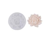 Stampo in silicone a forma di fiore di loto 3D per sapone a forma di fiore di loto stampo per candele di loto in resina epossidica profumata stampo in silicone per fiori di loto