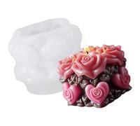 Stampo in silicone a forma di fiore di rosa per saponi per resina epossidica artigianale sapone fatto a mano decorazione di nozze stampo in silicone rosa