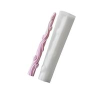 Stampo in silicone a forma di fiore Stampo lungo in silicone Texture Crafting per la fabbricazione e il festival Presente Stampo in silicone per uso alimentare